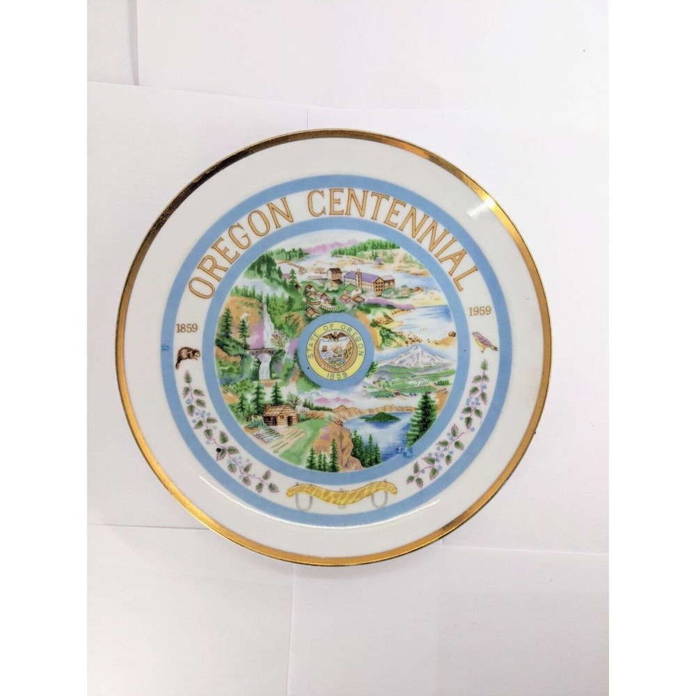 OREGON CENTENNIAL PLATE FROM 1959 CENTENNIAL CELEBRATION 7" Plate